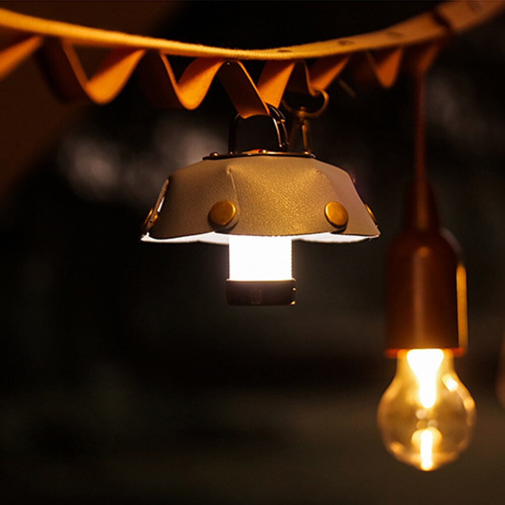 Cheap Goat Tents Leather Camping Tent Lantern Lamps Shade Outdoors Hiking Light Hood Caps Camping Rainproof Lighting Hanging Lamp Cover for GoalZ   